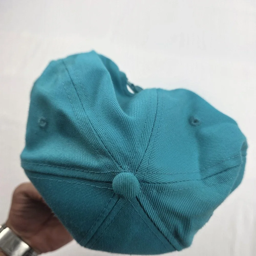 Vintage Florida Marlins Hat Cap Snap Back Mens One Size Teal MLB Baseball 90s